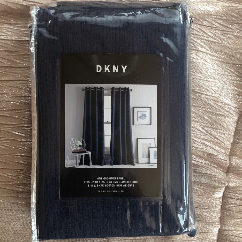 DKNY Navy Blue Grommet Panel